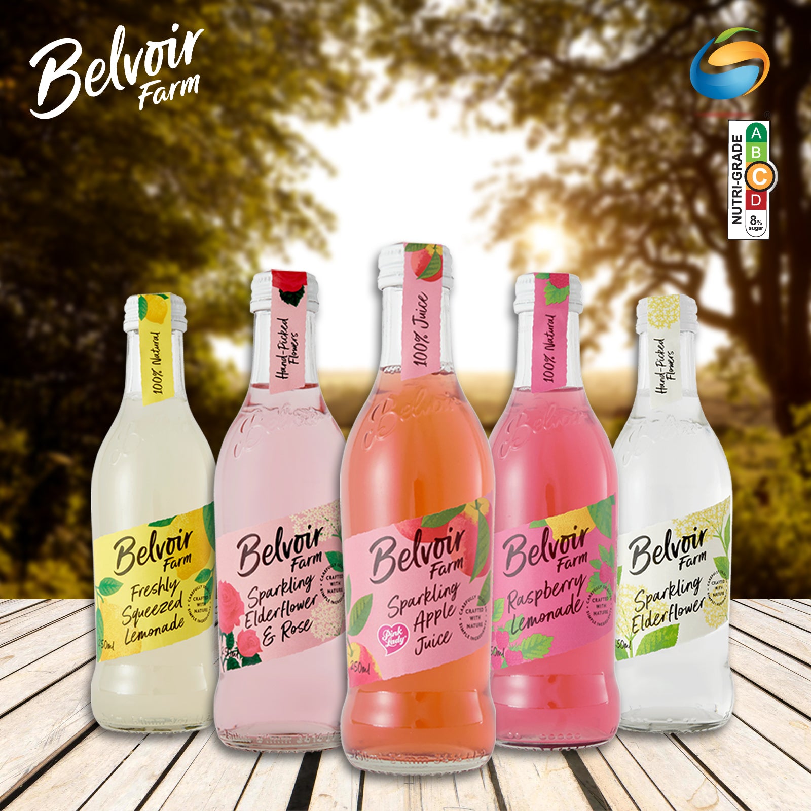 Belvoir Sparkling Juice 250mL x 12