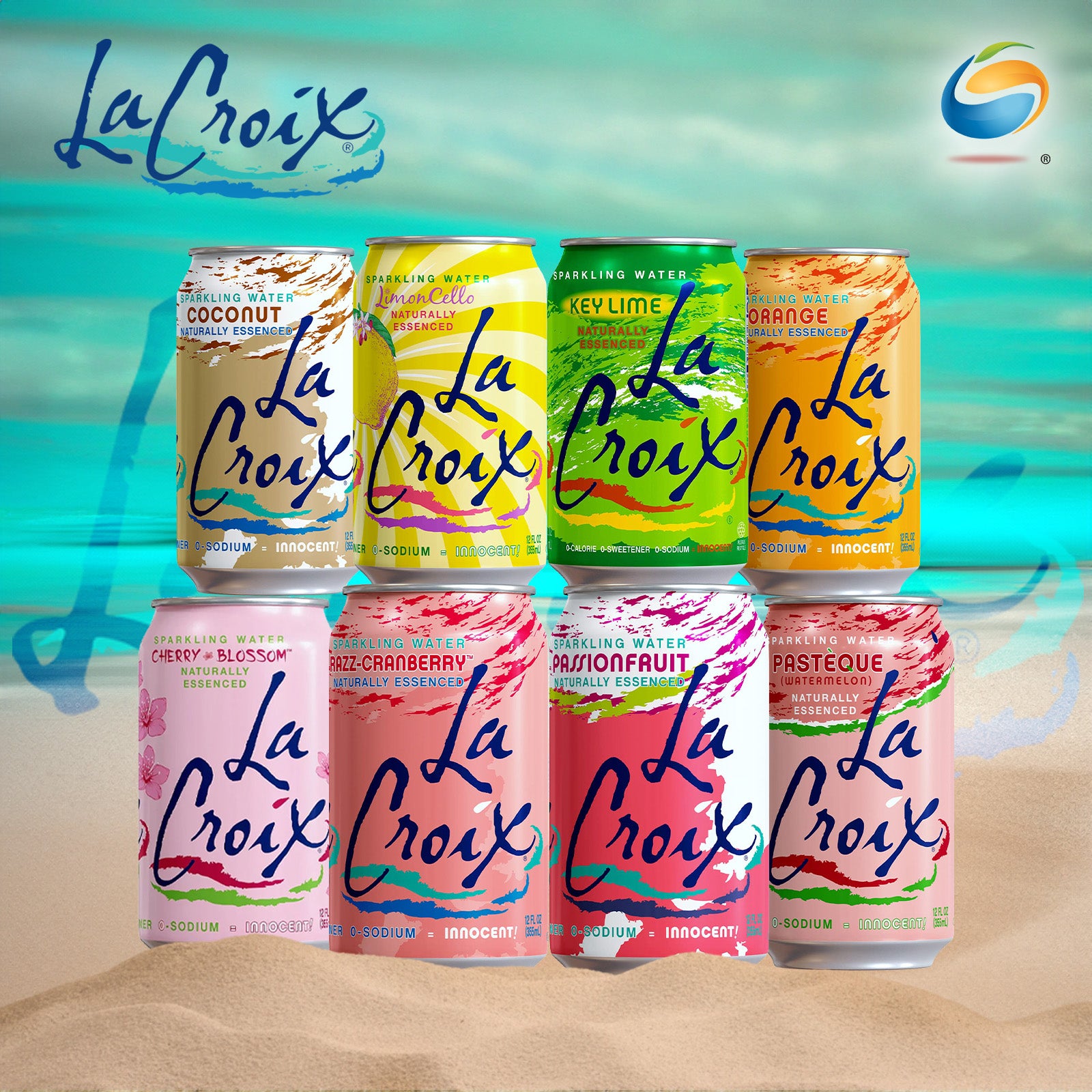LaCroix Naturally Essenced Sparkling Water 355mL x 8