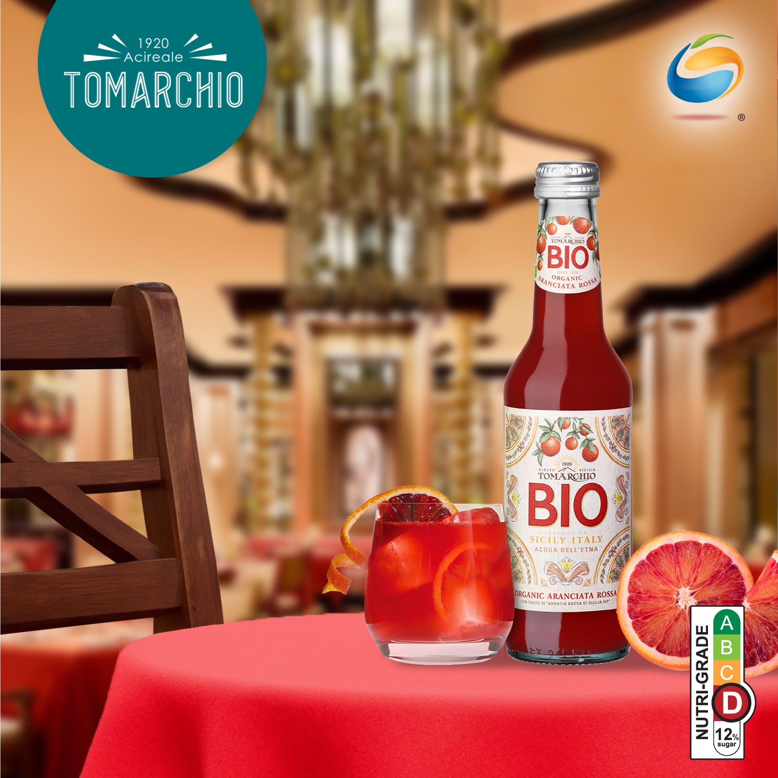 Tomarchio Organic Sparkling Juice 275mL x 4