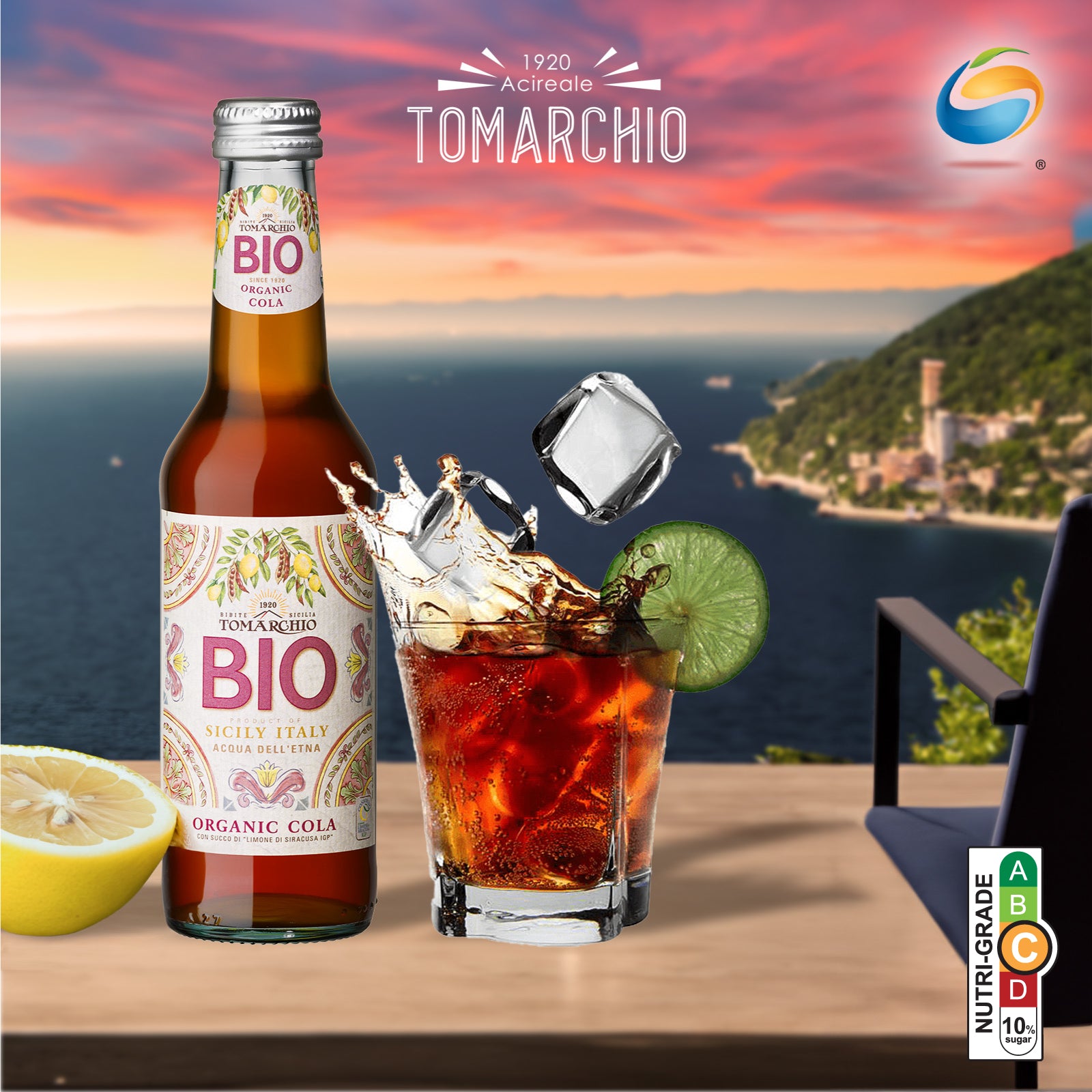 Tomarchio Organic Sparkling Juice 275mL x 4