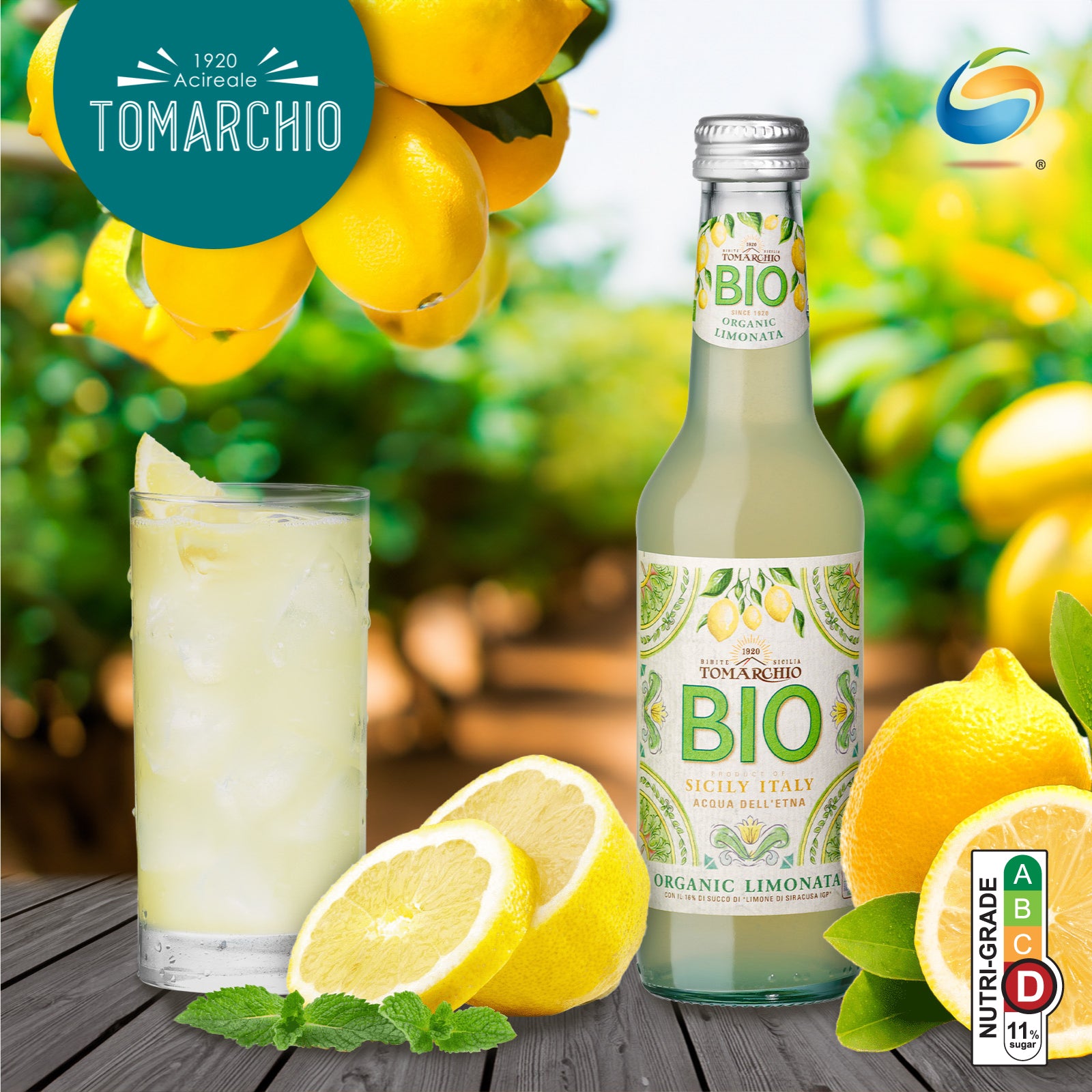 Tomarchio Organic Sparkling Juice 275mL x 4