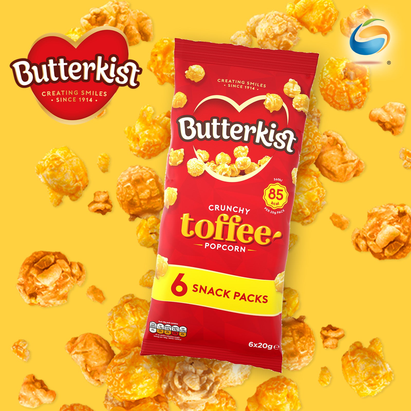 BUTTERKIST Crunchy Toffee Popcorn Multipacks