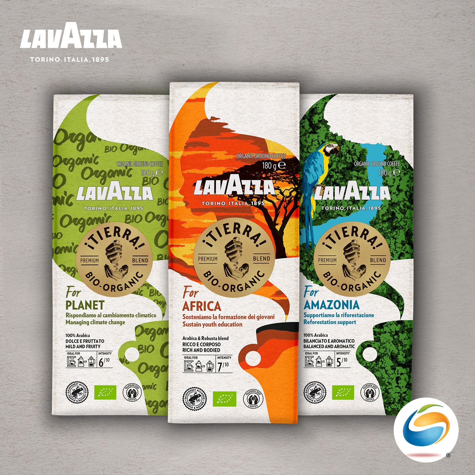 LAVAZZA ¡Tierra! Organic Ground Coffee 180G